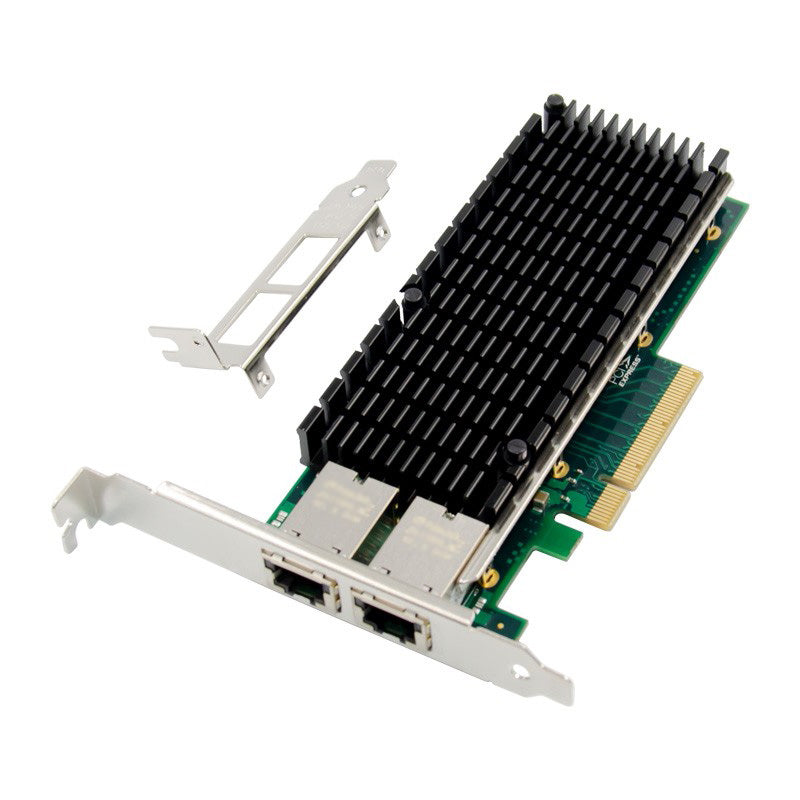 BOXNUBE 10G PCIe Dual Port Lan Card PCI-E for Servers & Desktops | Intl Chipset, 2 Port 10GE Lan Card