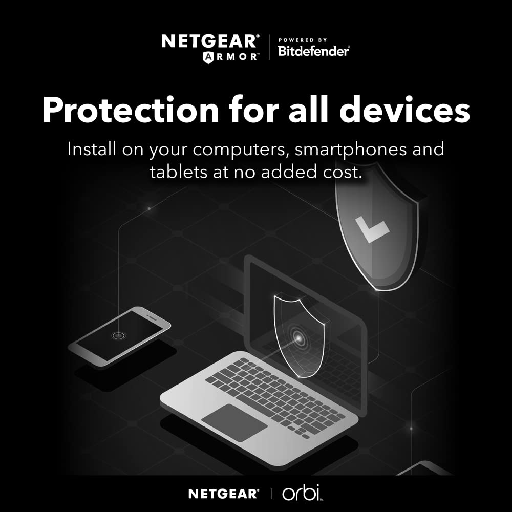 NETGEAR Orbi RBK863SB Tri-Band Wi-Fi 6 Mesh System – Router with 2 Satellite Extenders, Coverage up to 8,000 sq. ft, 100 Devices, 10 Gig Port