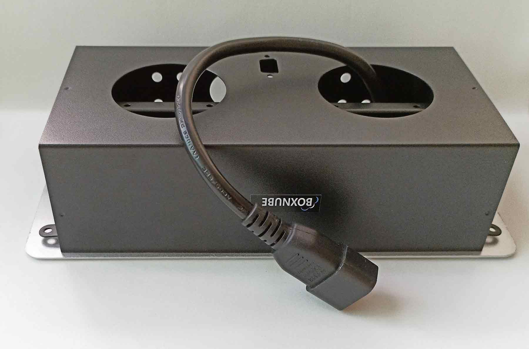 BOXNUBE Hydraulic Pop UP Box Cable Cubby Extension Board with 3 x Universal Power Sockets & 1 x USB Type C & 1 x USB A Ports