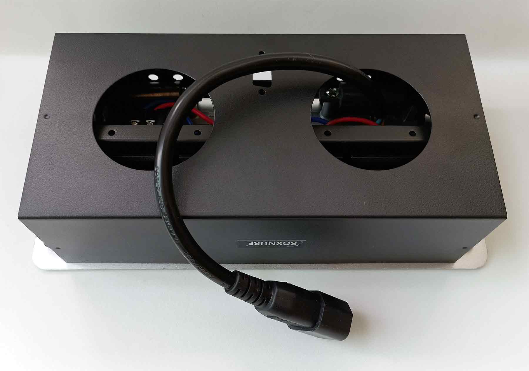 BOXNUBE Hydraulic Pop UP Box Cable Cubby Extension Board with 3 x Universal Power Sockets & 1 x USB Type C & 1 x USB A Ports