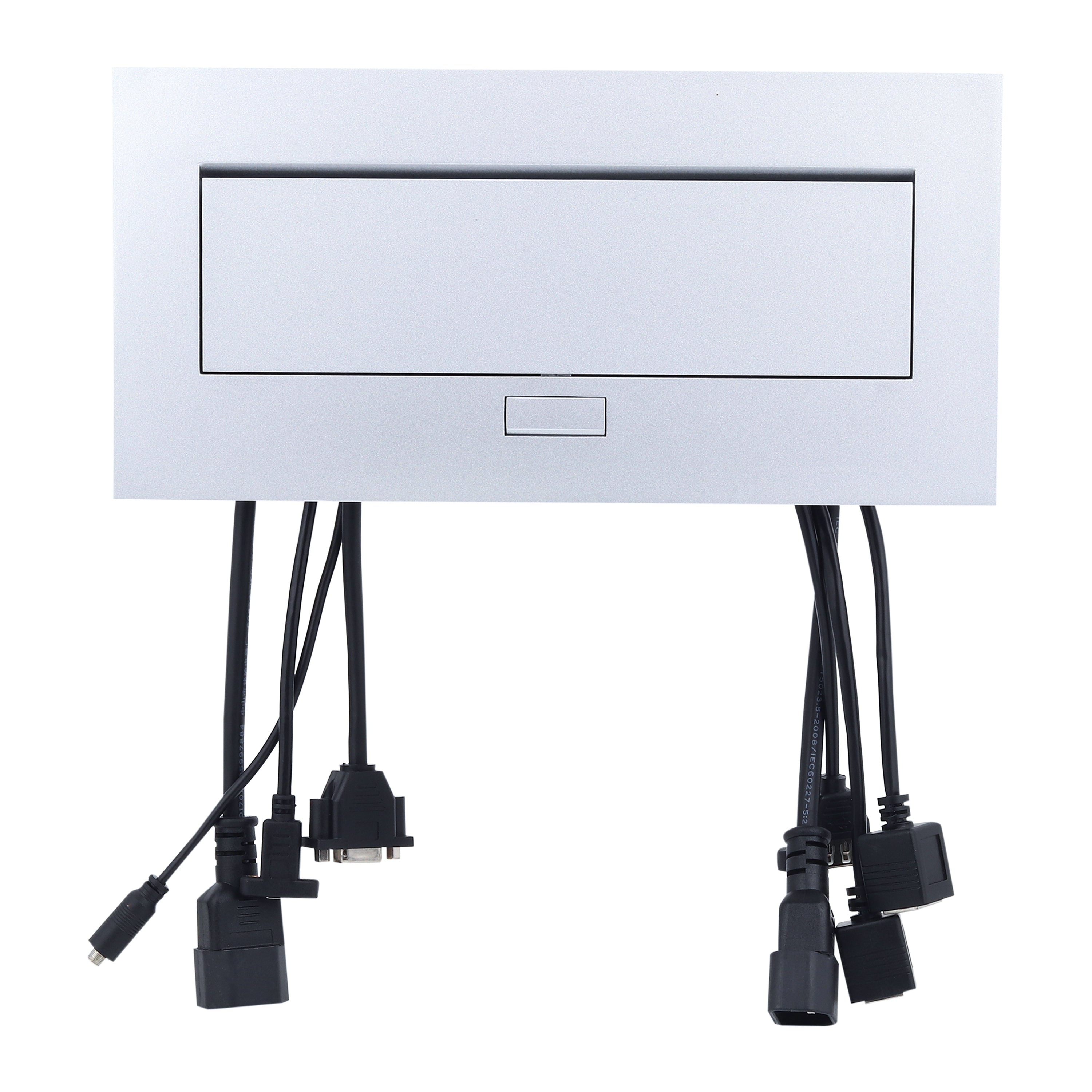 BOXNUBE Hydraulic Pop Up Box Cable Cubby with HDMI, VGA, Audio, LAN, USB A, USB Type C & Power Ports