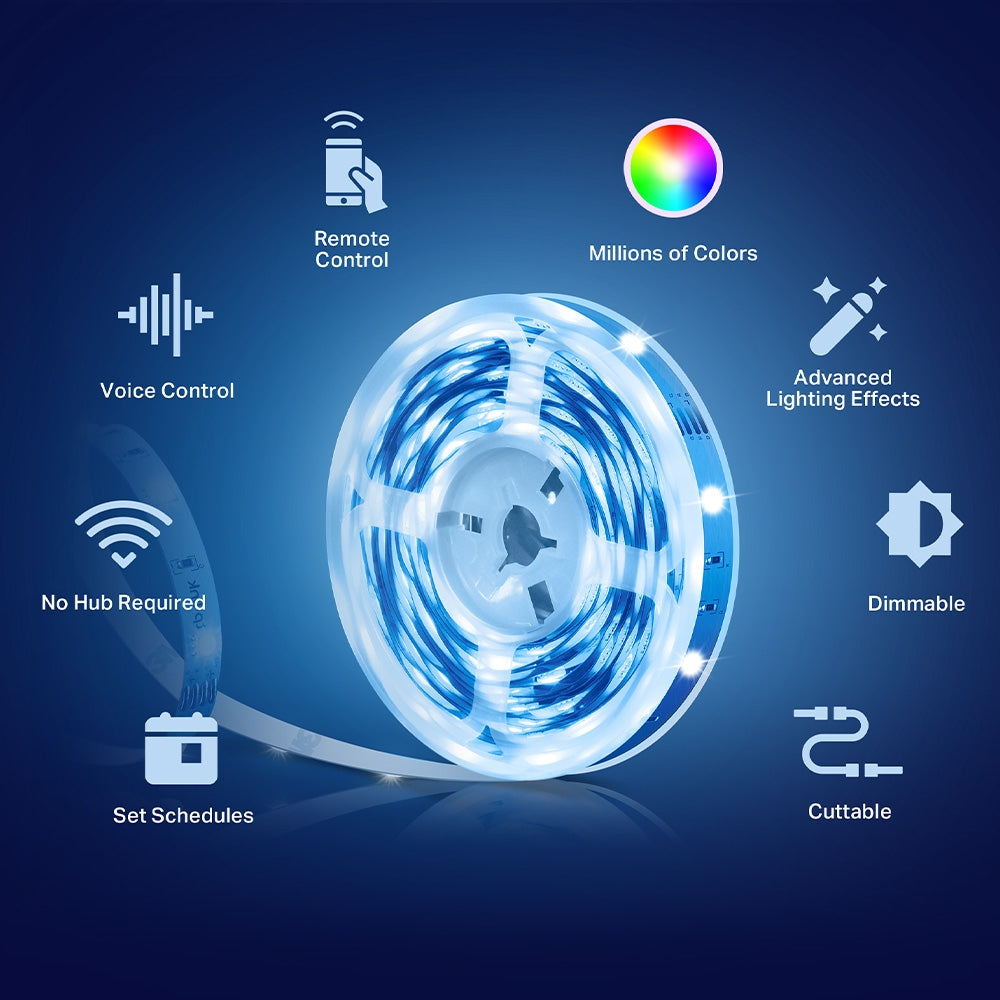 TP-Link Tapo L900-5 Smart Wi-Fi Light Strip | No Hub Required, Full Multicolor Ambience