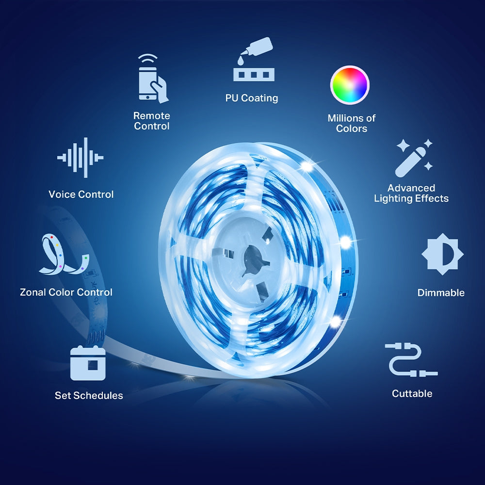 TP-Link Tapo L920-5 Smart Wi-Fi Light Strip, Multicolor IoT | No Hub Required, Voice Control