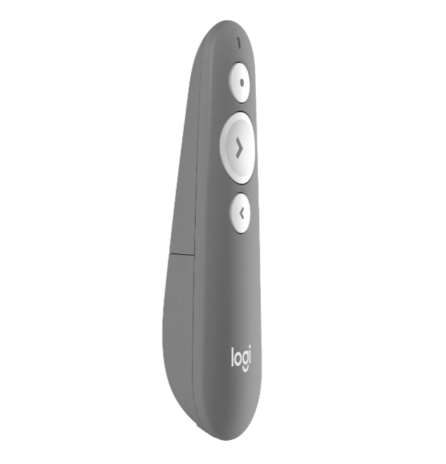 Logitech R500 Bluetooth & Wireless Laser Presenter for Projector | Red Laser Pointer, 20M Range, Dual Connectivity Presentation Remote