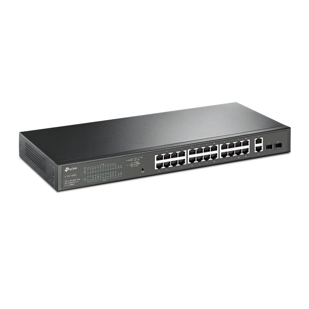 TP-Link SG1428PE 28-Port Gigabit Easy Smart Switch with 24 PoE+ Ports, 2 x Gigabit RJ45 and 2 x SFP Uplink Ports | 250W PoE Budget