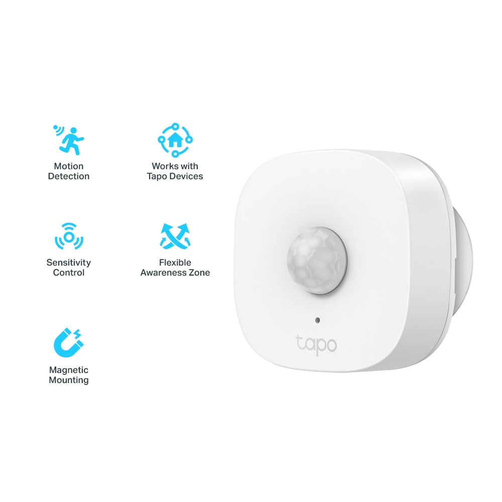 TP-Link Tapo T100 Smart Motion Sensor IoT | Instant Alerts & App Notification, Flexible Sensor Angle