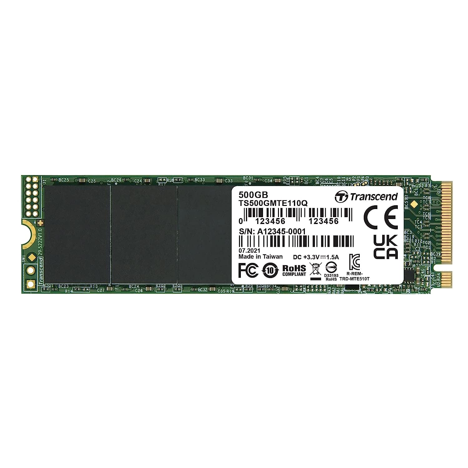 Transcend 110Q M.2 NVME SSD 2280 PCIe Gen3x4 QLC NAND Flash | Sequential Read Speed Upto 2000 MB/s