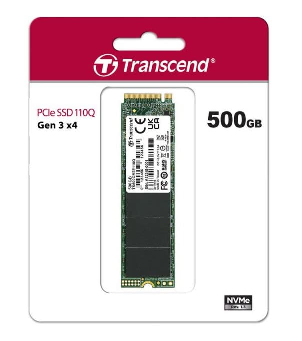 Transcend 110Q M.2 NVME SSD 2280 PCIe Gen3x4 QLC NAND Flash | Sequential Read Speed Upto 2000 MB/s