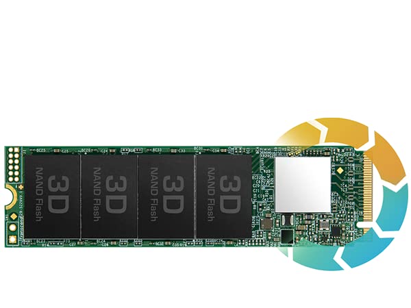 Transcend 110S NVMe PCIe Gen3 x4 Internal SSD M.2 2280 | Sequential Read/Write Up to 2,500/1,700 MB/s | 256GB/512GB/1TB/2TB