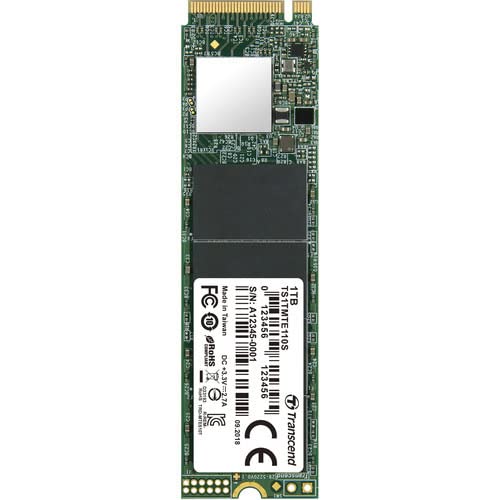 Transcend 110S NVMe PCIe Gen3 x4 Internal SSD M.2 2280 | Sequential Read/Write Up to 2,500/1,700 MB/s | 256GB/512GB/1TB/2TB