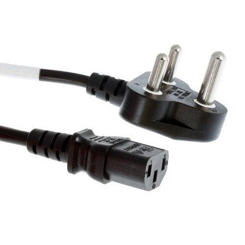 BOXNUBE 16A Heavy Duty Copper Desktop Power Cord - Indian Power Plug to IEC C13 Socket 250v Black