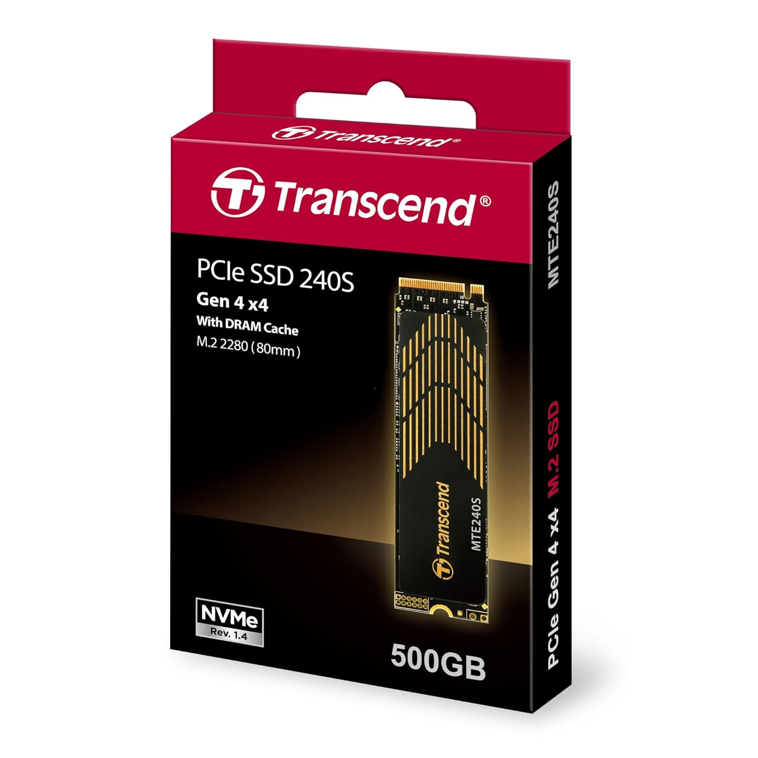 Transcend 240S M.2 NVME SSD 2280 PCIe Gen4x4 3D NAND Flash SSD | Read Speed Upto 3800 MB/s | Graphene heatsink