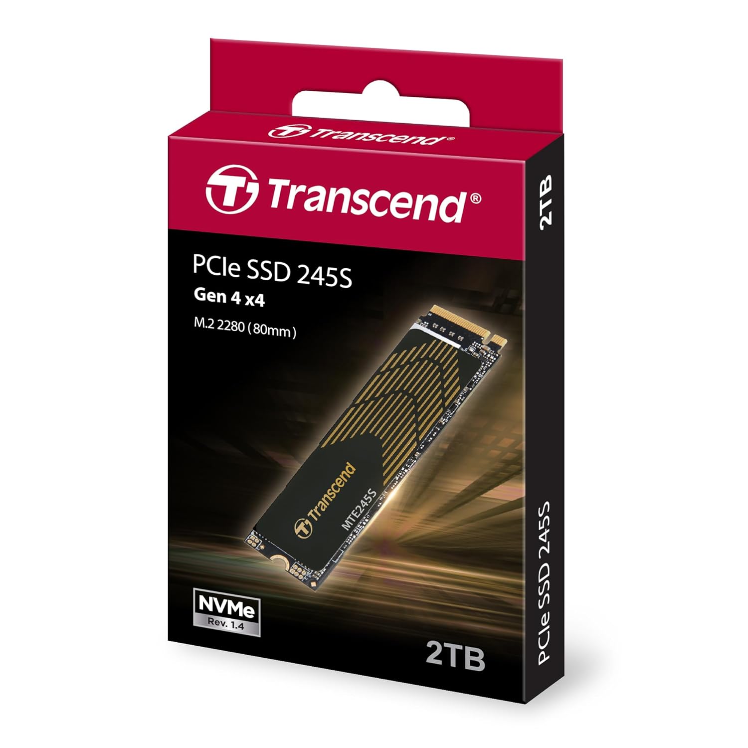 Transcend 245S M.2 NVME SSD 2280 PCIe Gen4x4 3D NAND Flash SSD | Read Speed Upto 5300 MB/s | Graphene heatsink