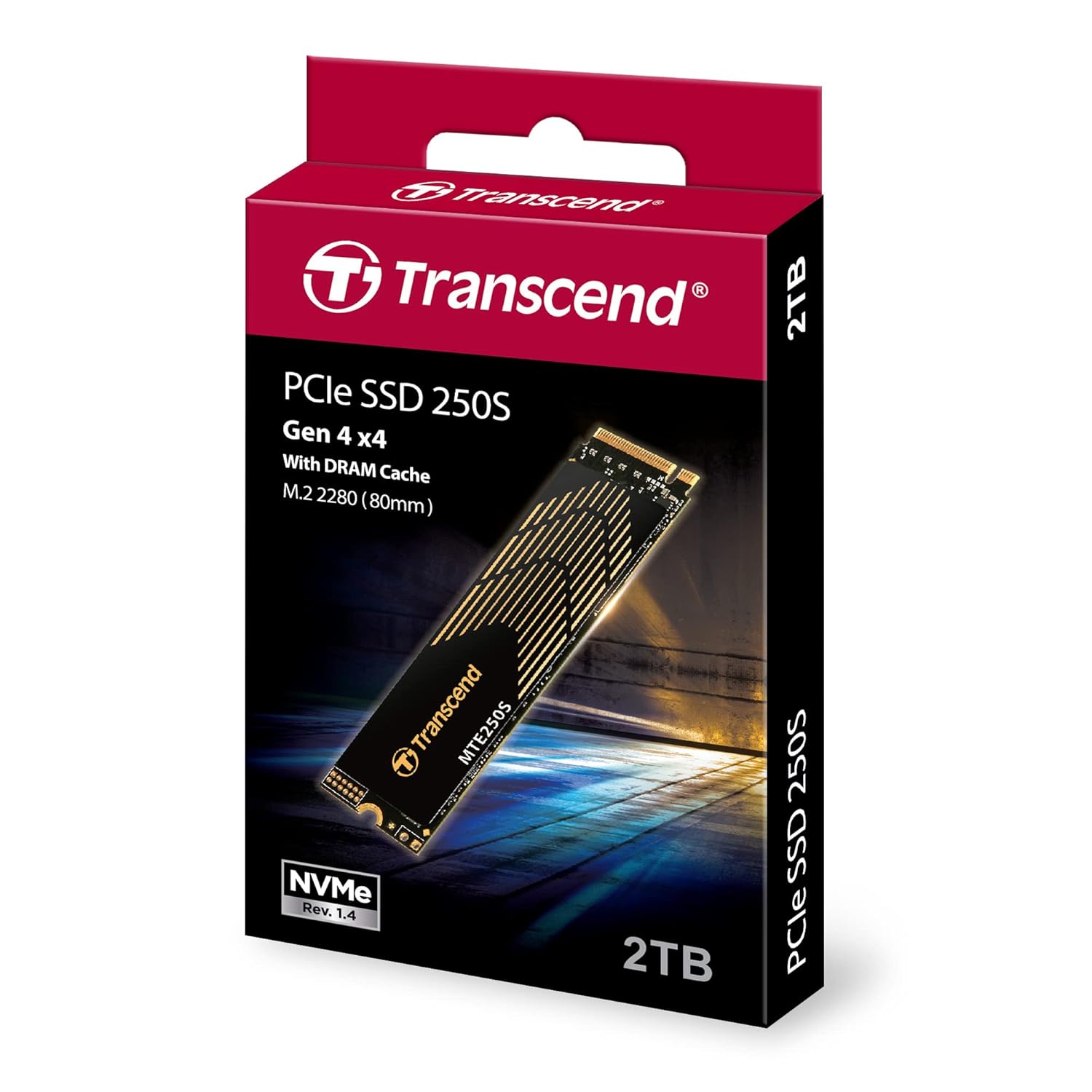 Transcend 250S M.2 NVME SSD 2280 PCIe Gen4x4 3D NAND Flash SSD | Read Speed Upto 7500 MB/s | Graphene heatsink