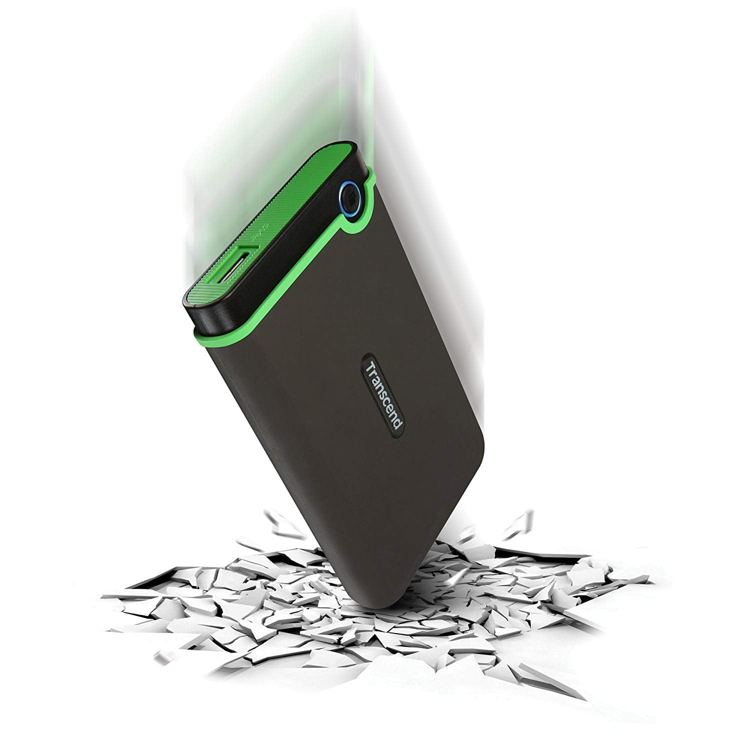 Transcend StoreJet 25M3S USB 3.1 / 3.0 Rugged Portable Hard Disk Drive for PC & MAC | Shock-Resistant, Up to 5Gbps Speed | 1TB 2TB 4TB