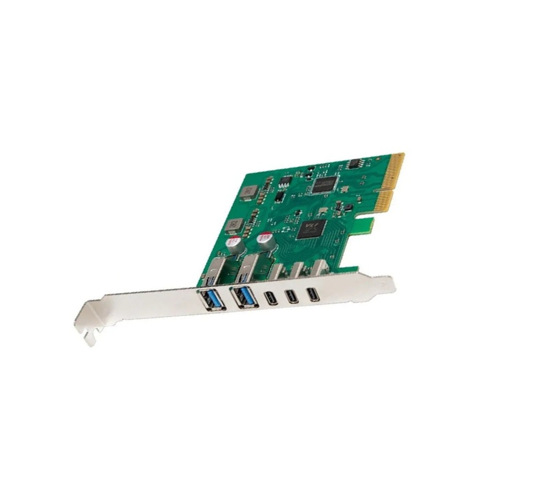 BOXNUBE PCIe USB Expansion Card, 3 x USB-C + 2 x USB-A Ports, USB 3.1 Gen 2 10Gbps, ASM3142 + VL820 Chipset, Internal PCIe Add-On Card for Desktop PC
