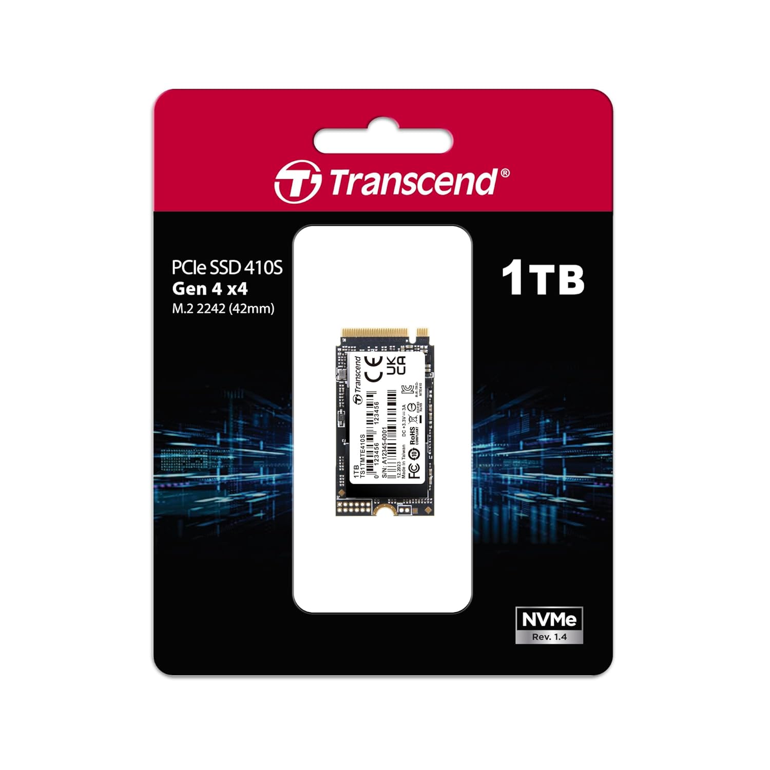 Transcend 410S M.2 2242 NVME SSD PCIe Gen4x4 SSD 3D NAND flash | Speed Upto 5000 MB/s | 256GB, 512GB, 1TB, 2TB Available