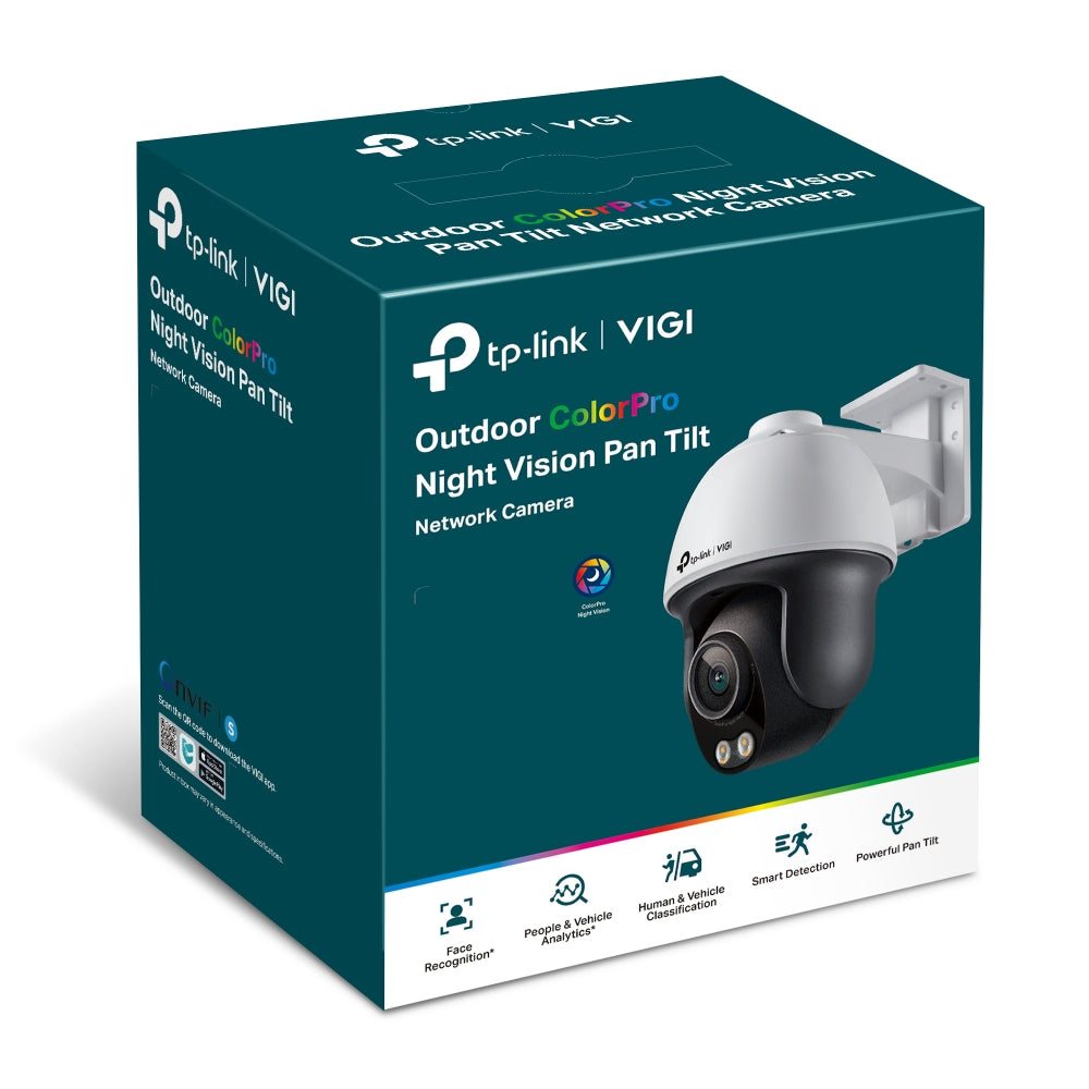 TP-Link VIGI C540S 4MP Outdoor ColorPro Night Vision Pan Tilt Network Camera | 360 degrees, 2-Way Audio, Waterproof