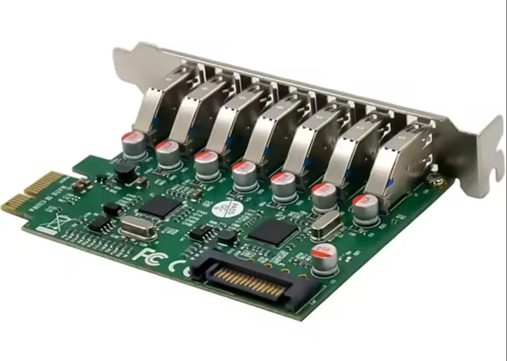 BOXNUBE PCI-E 7 Port USB-A USB 3.0 SuperSpeed 5Gbps Internal Expansion PCI Express Card PCIe x1, VL805 Chipset