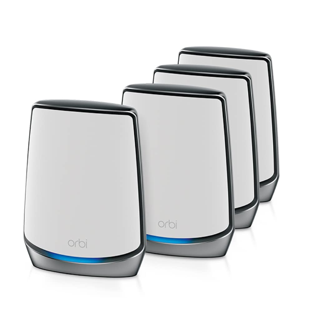 Netgear Orbi RBK854 AX6000 WiFi Mesh System Tri-Band WiFi 6 Mesh System, 6Gbps, 1 Router + 3 Satellites