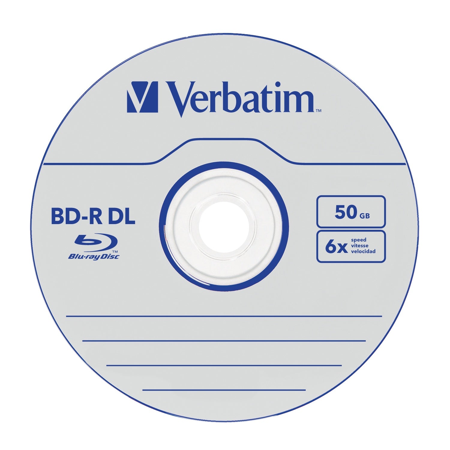 Verbatim BD-R 50GB Blank Blu-ray Disc 6x Speed Jewel Case 43748 (5 Pack)