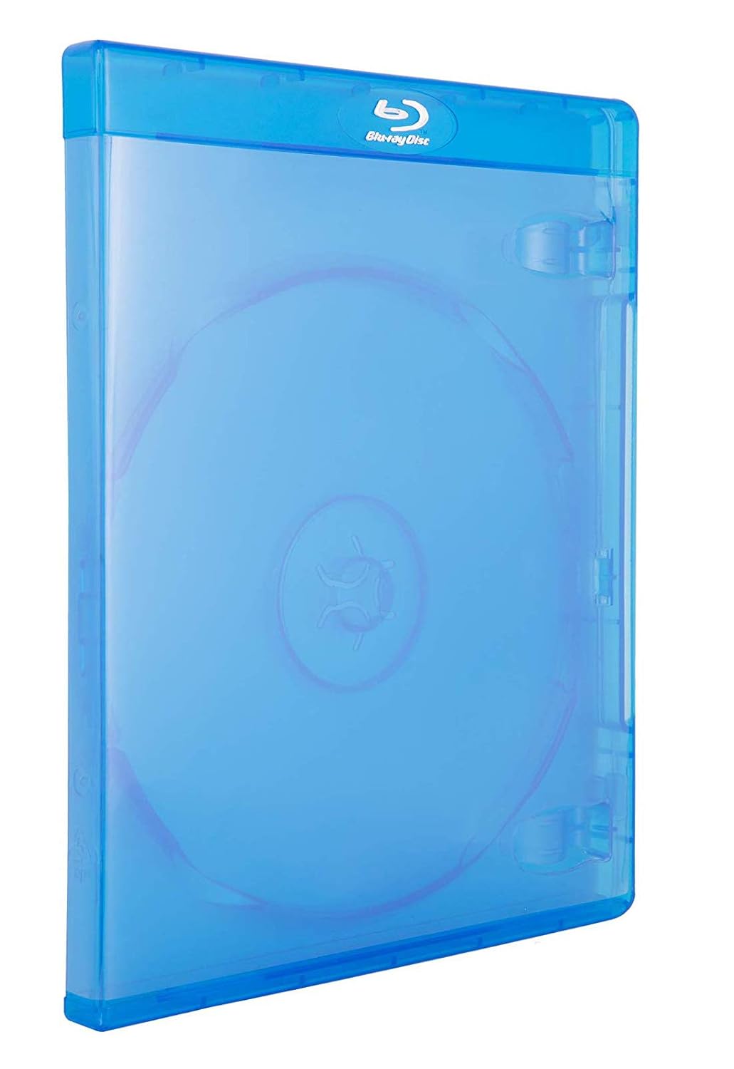 BOXNUBE PVC 11mm Blue Clear Single Disc Blu-Ray Cases with Outer Clear Sleeve & Silver Logo.