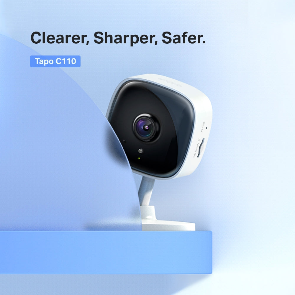 TP-Link Tapo C110 3MP Ultra High Definition Home Security Wi-Fi CCTV Camera | Two-Way Audio | Night Vision| Motion Detection