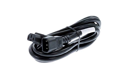 BOXNUBE C14 to C15, 10A, 250V Desktop Switch Network Hub Power Extension Cord with Cut Black (PC-C15-C14)