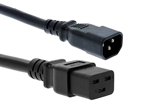 BOXNUBE IEC C14 to C19 Server Power Extension Link Cord 1.5M 4.5 Feet, Black (PC-C14-C19-1.5M)