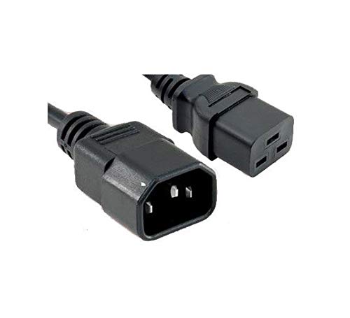 BOXNUBE IEC C14 to C19 Server Power Extension Link Cord 1.5M 4.5 Feet, Black (PC-C14-C19-1.5M)