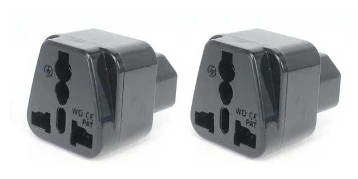 BOXNUBE IEC C14 to Universal 3-Pin Power Plug Adapter | C14 Male to Indian/EU/US Socket Converter for PC, Computer, Server, UPS, Monitor