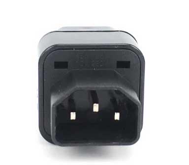 BOXNUBE IEC C14 to Universal 3-Pin Power Plug Adapter | C14 Male to Indian/EU/US Socket Converter for PC, Computer, Server, UPS, Monitor