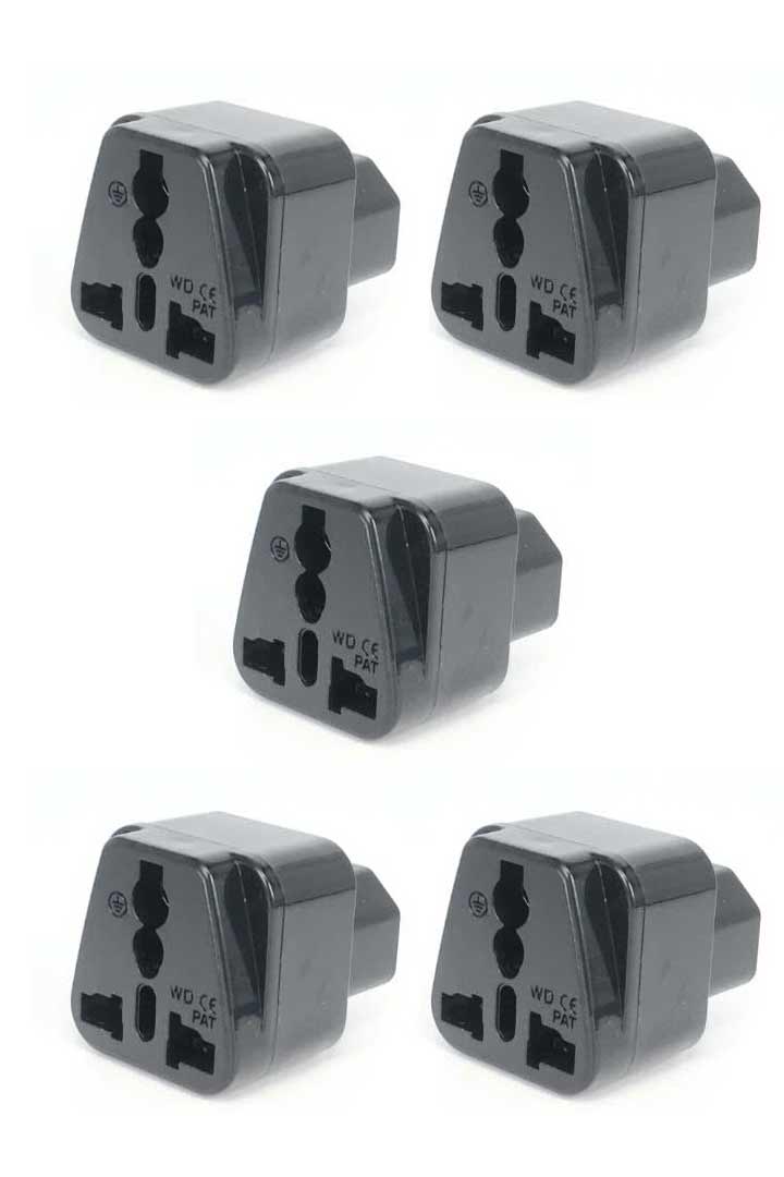 BOXNUBE IEC C14 to Universal 3-Pin Power Plug Adapter | C14 Male to Indian/EU/US Socket Converter for PC, Computer, Server, UPS, Monitor