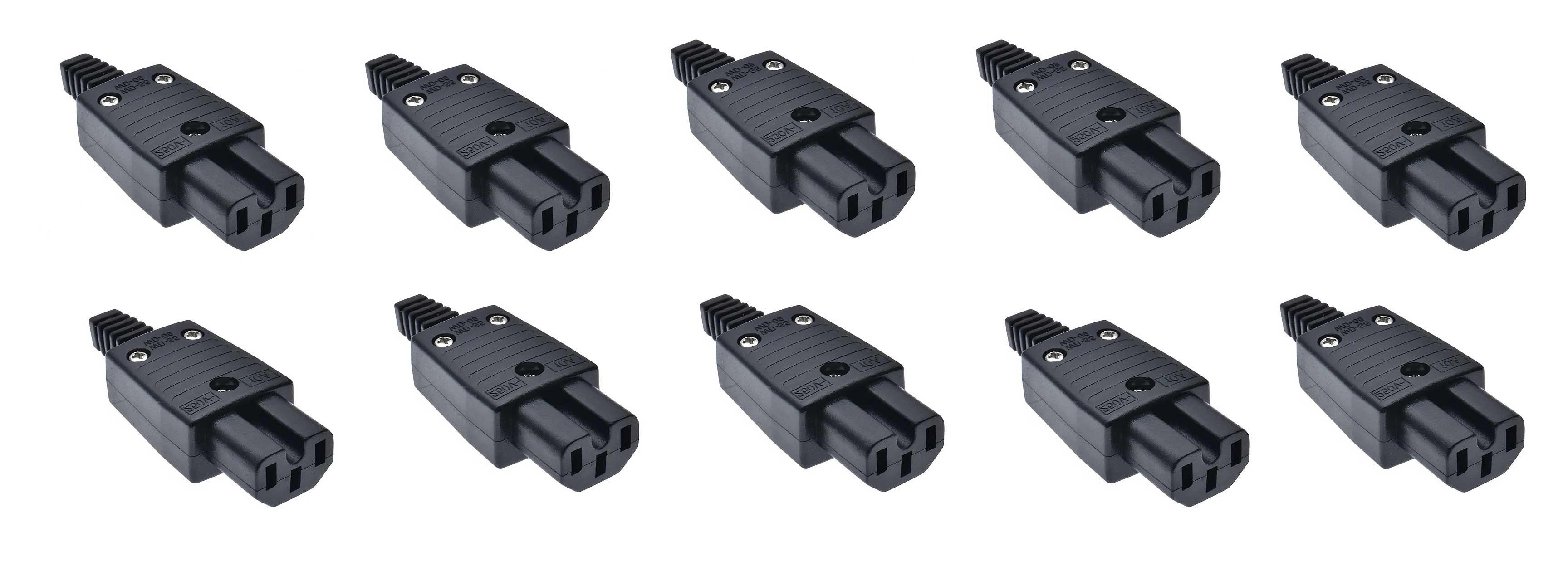 BOXNUBE IEC C15 Female Modular Power Connector | Rewirable High Temperature Power Plug for Server, PDU, UPS, Industrial & IT Equipment