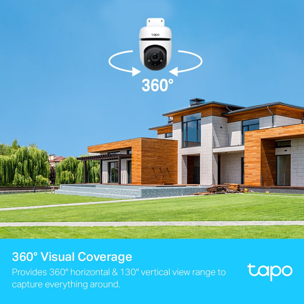 TP-Link Tapo C500 FUll HD Outdoor Pan/Tilt Security WiFi CCTV Camera | 2-Way Audio | 360° Coverage | Night Vision | Weatherproof