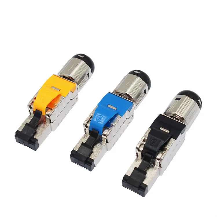 BOXNUBE CAT8 Field Termination RJ45 Connector Plug | Tool-Free Shielded Metal | 40Gbps High-Speed LAN Connector for Cat8/Cat7/Cat6A Cables