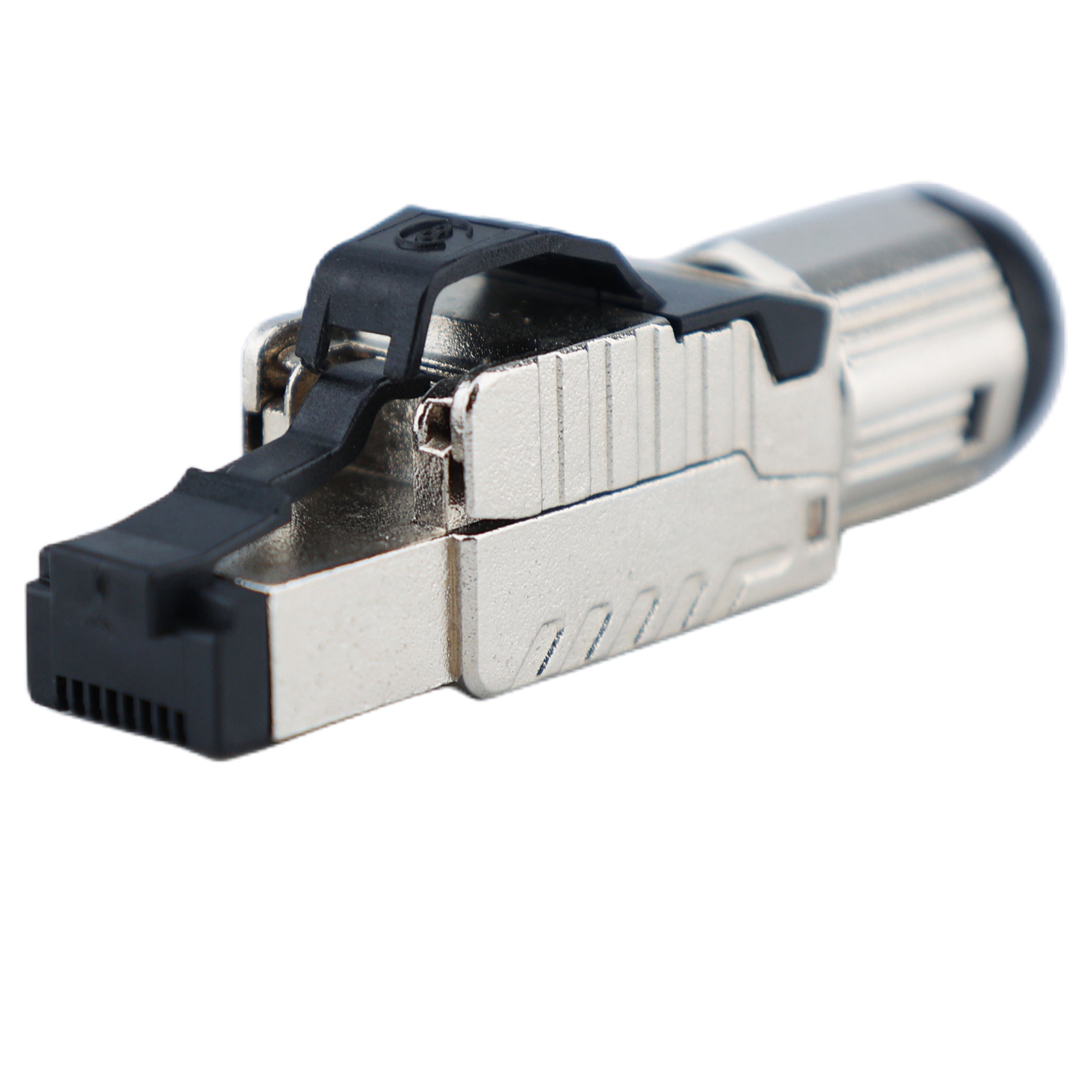 BOXNUBE CAT8 Field Termination RJ45 Connector Plug | Tool-Free Shielded Metal | 40Gbps High-Speed LAN Connector for Cat8/Cat7/Cat6A Cables