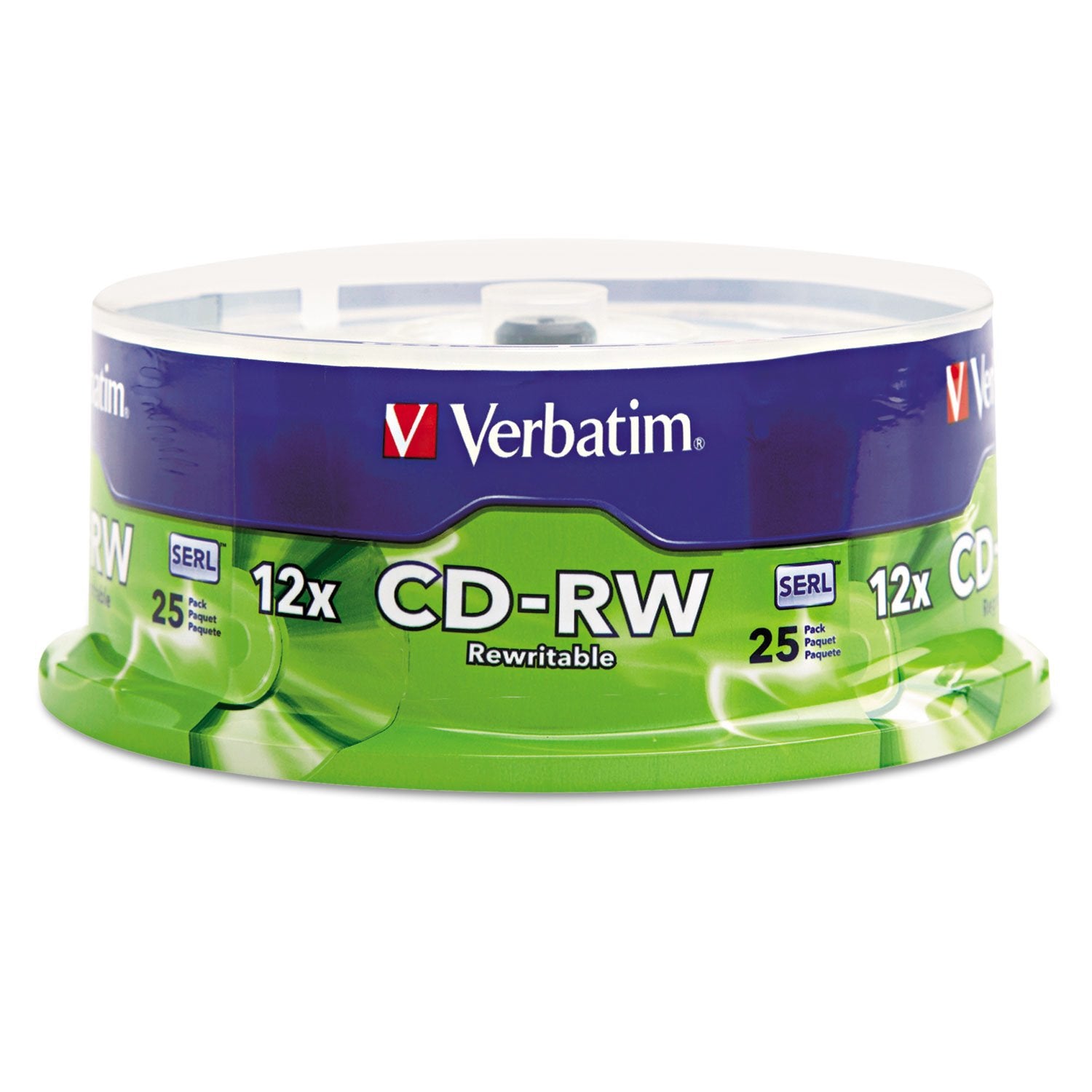 Verbatim CD-RW 700MB 12x Speed CD Rewritable Disc (Pack of 25) 95155