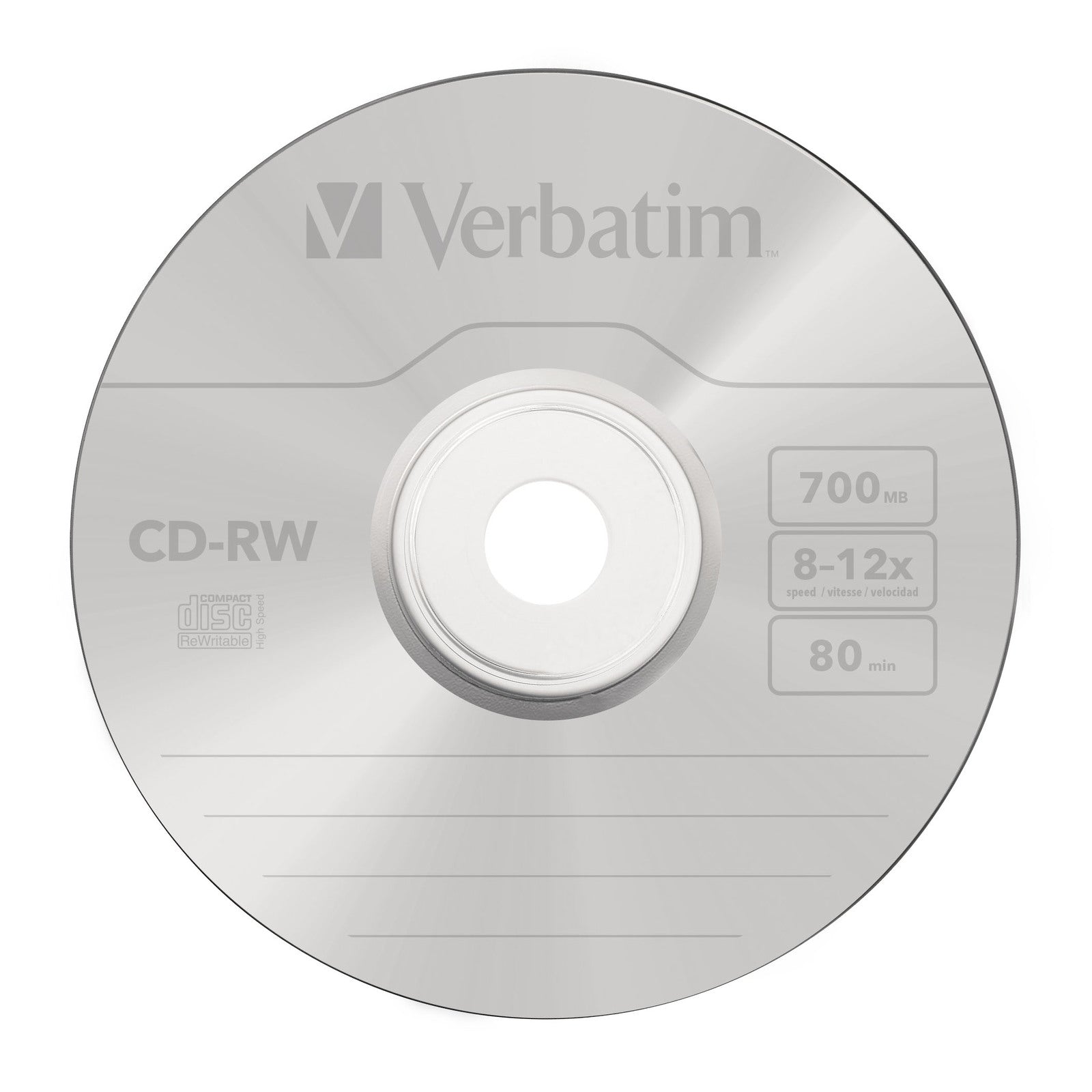 Verbatim CD-RW 700MB Compact Rewritable Disc 43167 Colorful Surface | Slim Case | Pack of 5