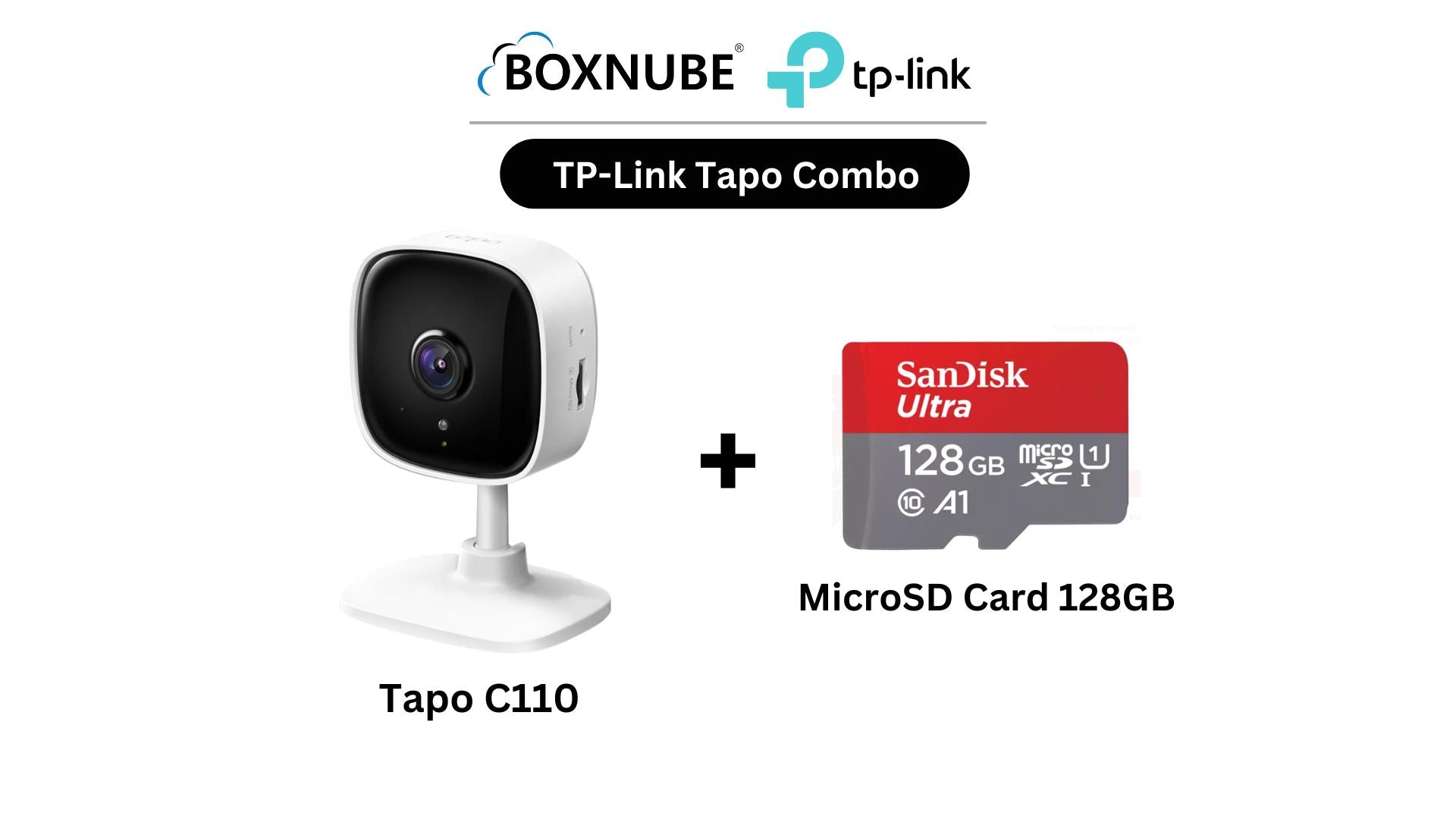 TP-Link Tapo C110 3MP Ultra High Definition Home Security Wi-Fi CCTV Camera with Memory Card Two-Way Audio, Night Vision, Motion Detection