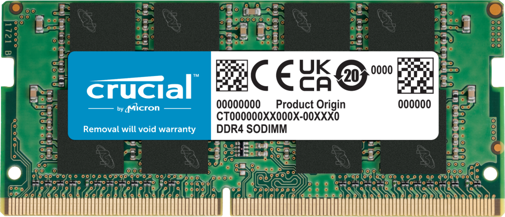 Crucial DDR4 2666MHz 16GB Laptop SODIMM Ram Memory CT16G4SFRA266