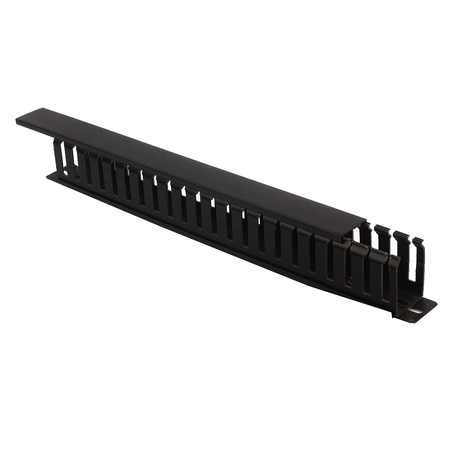 BOXNUBE 1U 22 Slot Rack Mount Horizontal Cable Manager Duct Raceway with Cover & Screws for 19