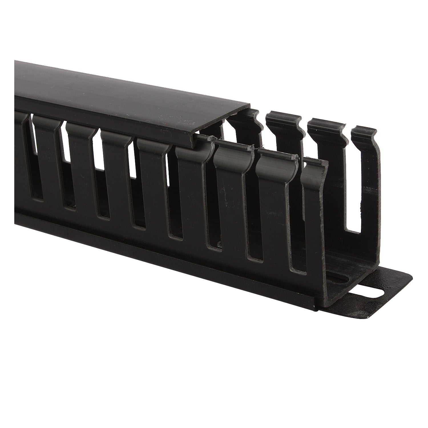 BOXNUBE 1U 22 Slot Rack Mount Horizontal Cable Manager Duct Raceway with Cover & Screws for 19