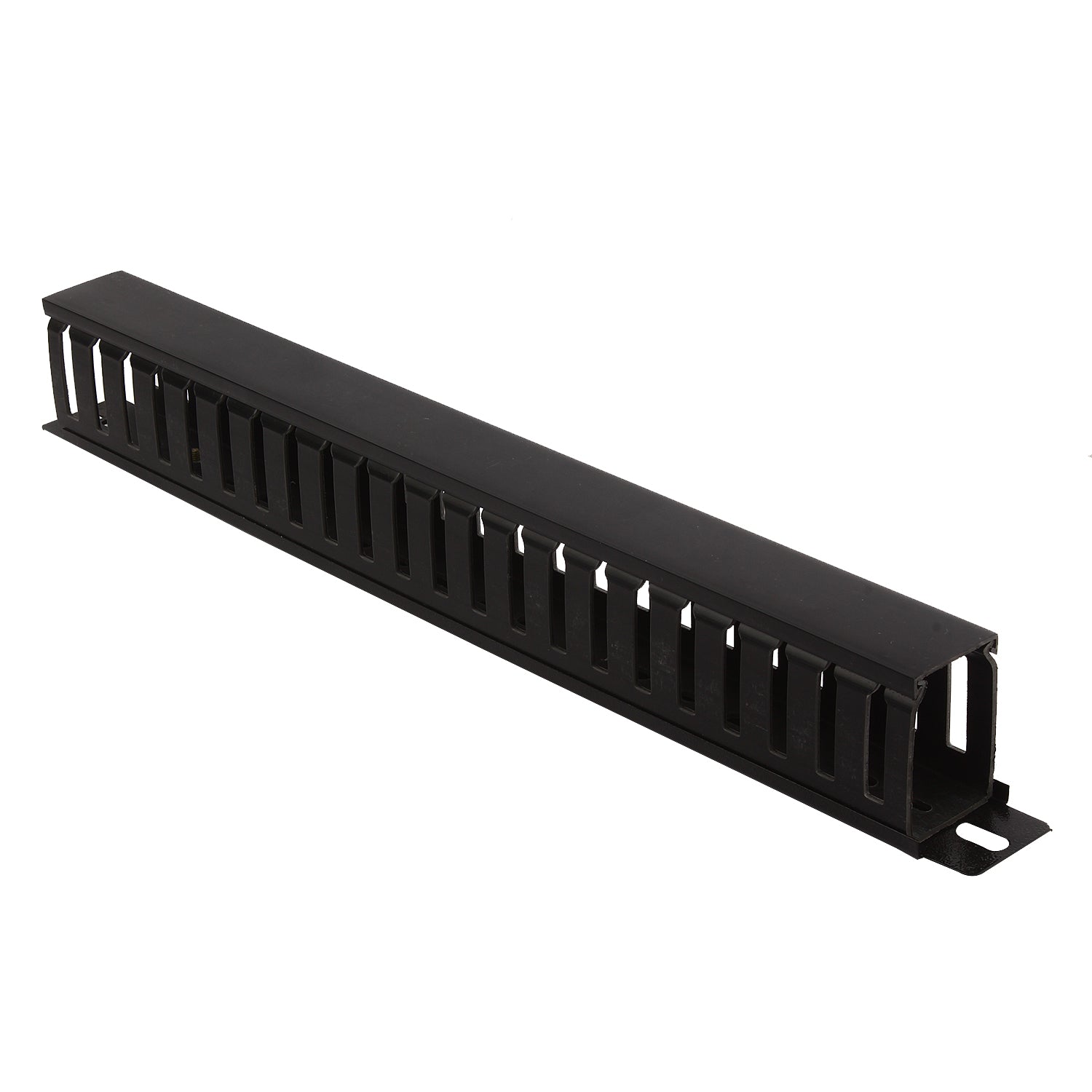 Cable Raceway Rack Mount BOXNUBE 1U 22 Slot Rack Mount Horizontal Cable Manager Duct Raceway wi