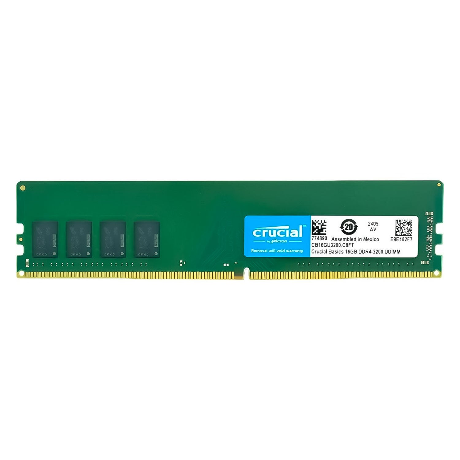 Crucial Basics DDR4 3200Mhz 1.2v CL22 Unbuffered Ram Memory Desktop / Laptop Faster Performance