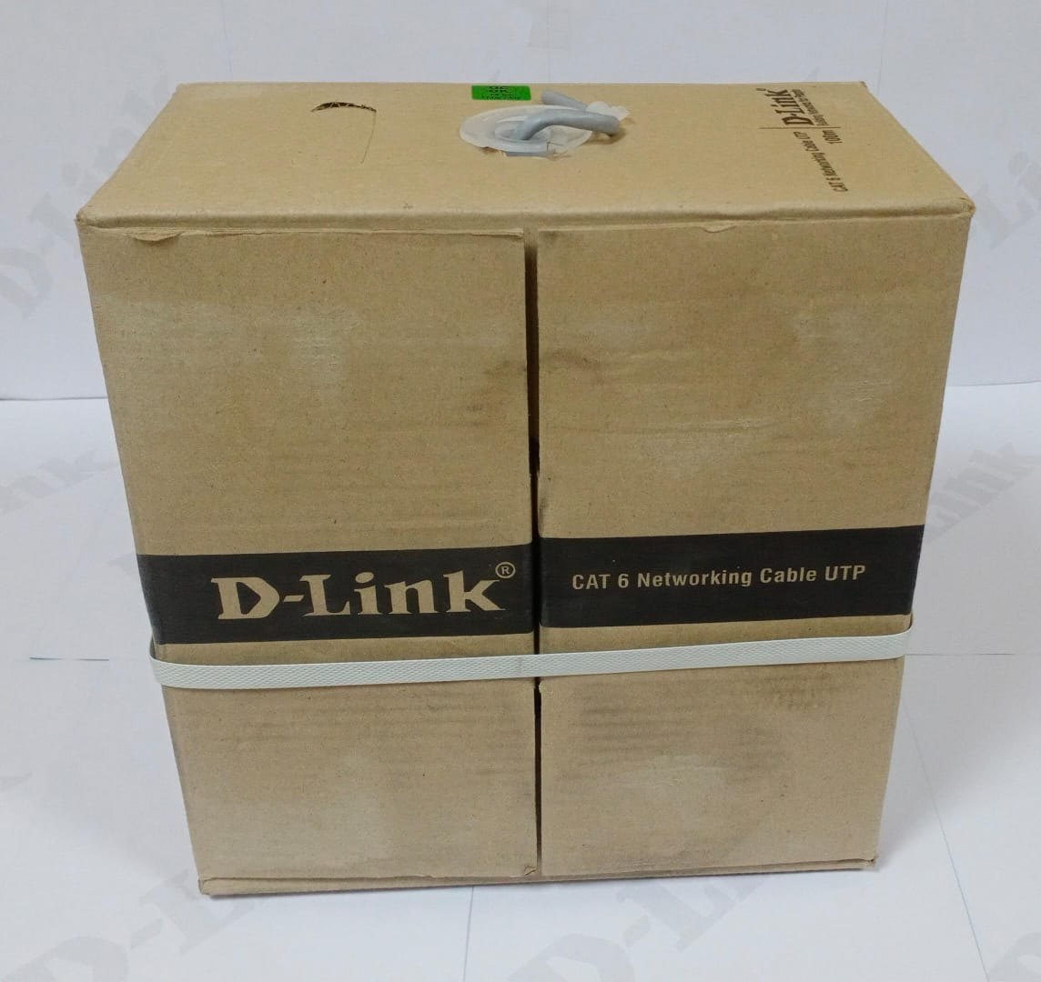 D-Link CAT6 UTP Ethernet Lan Cable 100M Roll 23AWG Solid Bare Copper Bundle - NCB-C6UGRYR-100