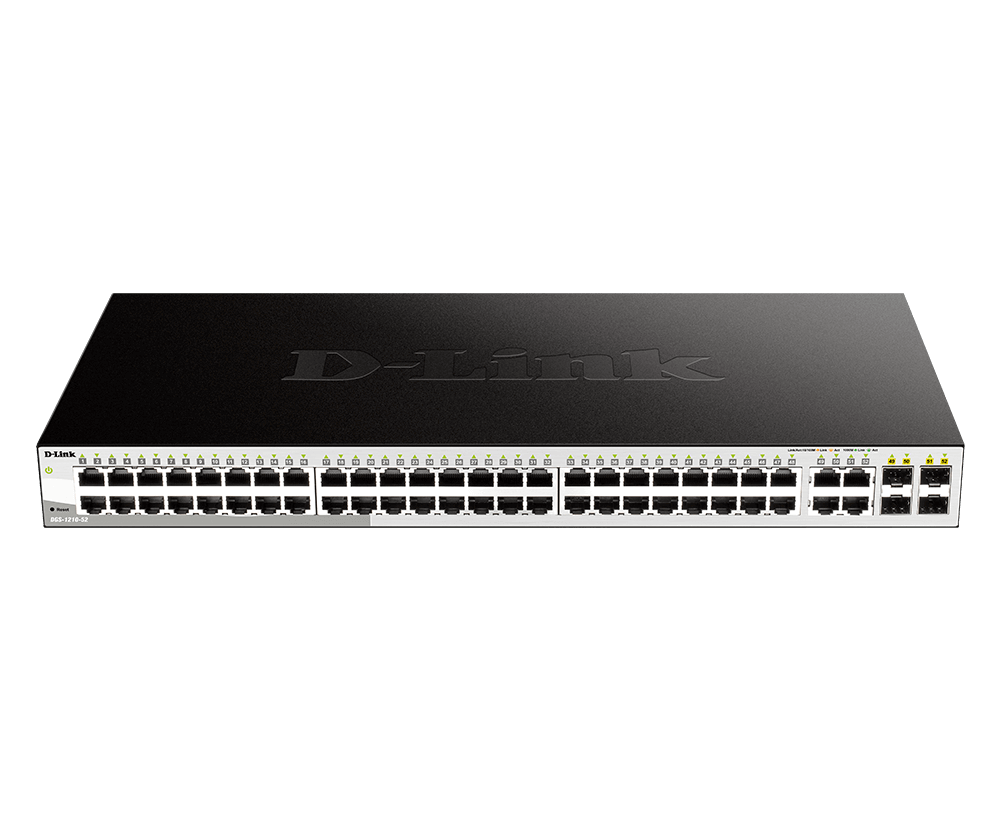 D-Link DGS-1210-52 52-Port L2 Gigabit Smart Managed Switch | 24 Gigabit Ethernet Ports | 4 Gigabit RJ45/SFP Combo ports