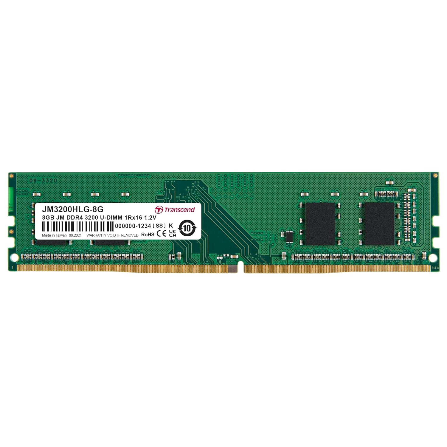 Transcend JetRam Memory DDR4 3200MHz U-DIMM Desktop RAM | 1Rx16, CL22, 1.2V | 4GB, 8GB