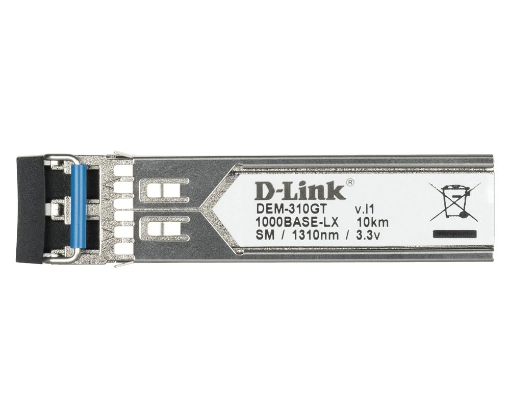 D-Link DEM-310GT 1-Port Mini GBIC Module for 1000BaseLX (LC Duplex) 1.25G SFP Tranceiver | Upto 10Kms Support