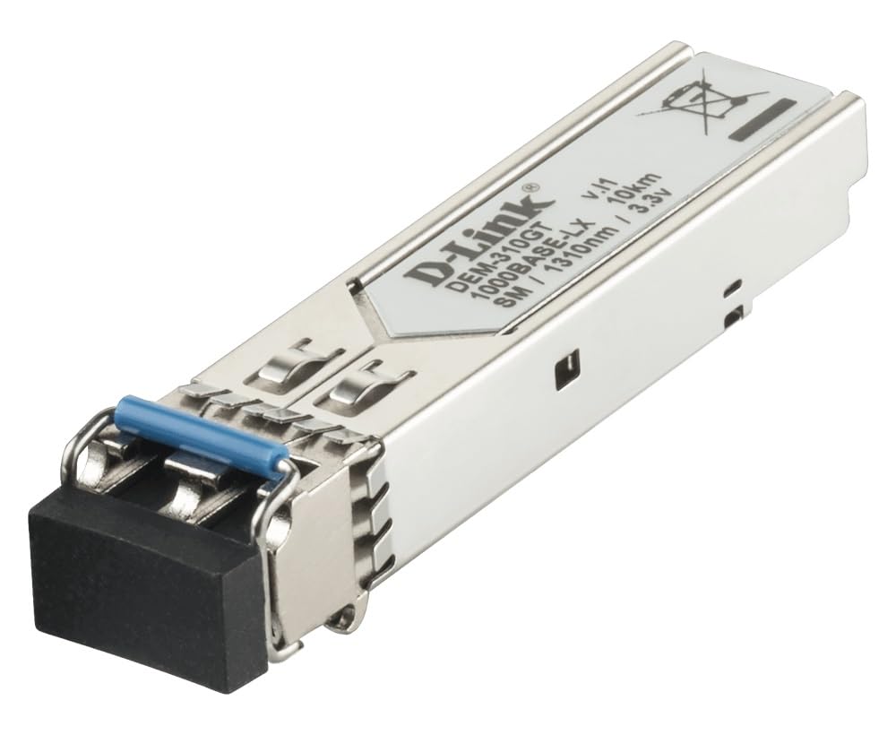 D-Link DEM-310GT 1-Port Mini GBIC Module for 1000BaseLX (LC Duplex) 1.25G SFP Tranceiver | Upto 10Kms Support